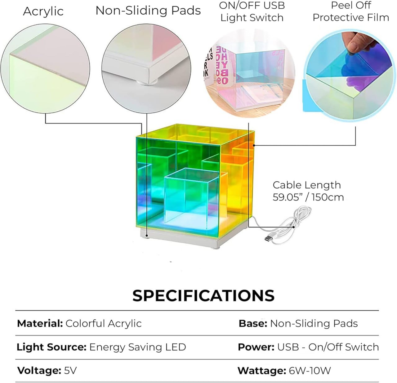 BHAVYA™ 3D Infinity Cube Light