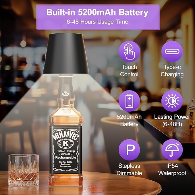 BHAVYA™ Decorative Wireless Bottle Lamp