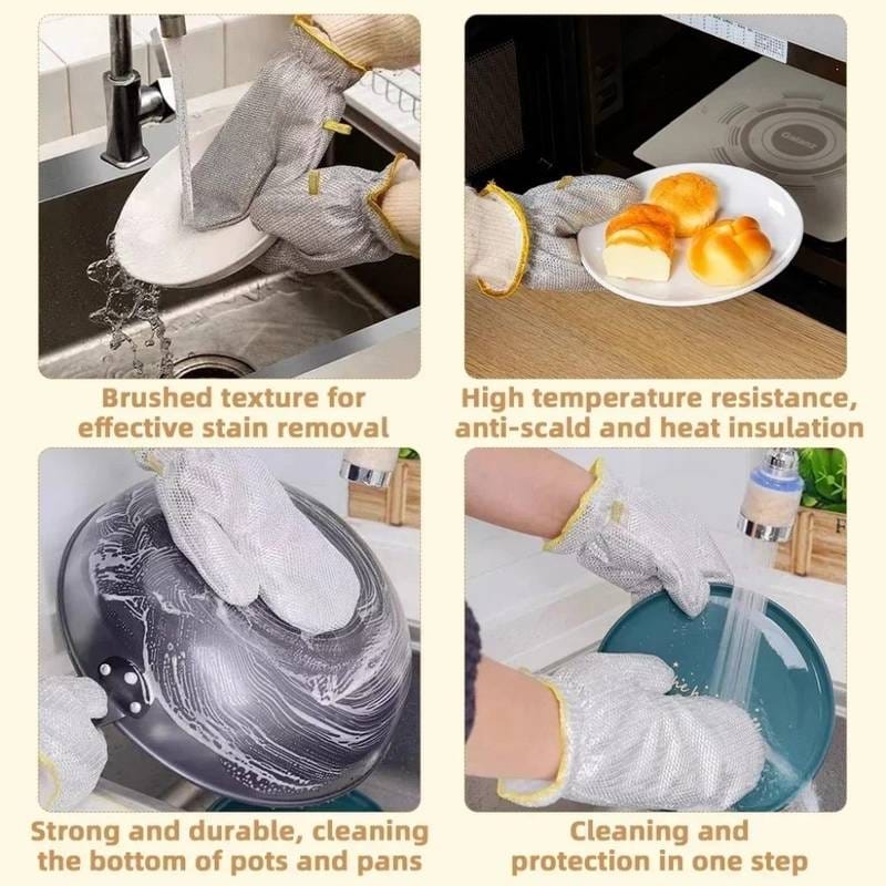 BHAVYA™ Steel Dish Washer Gloves